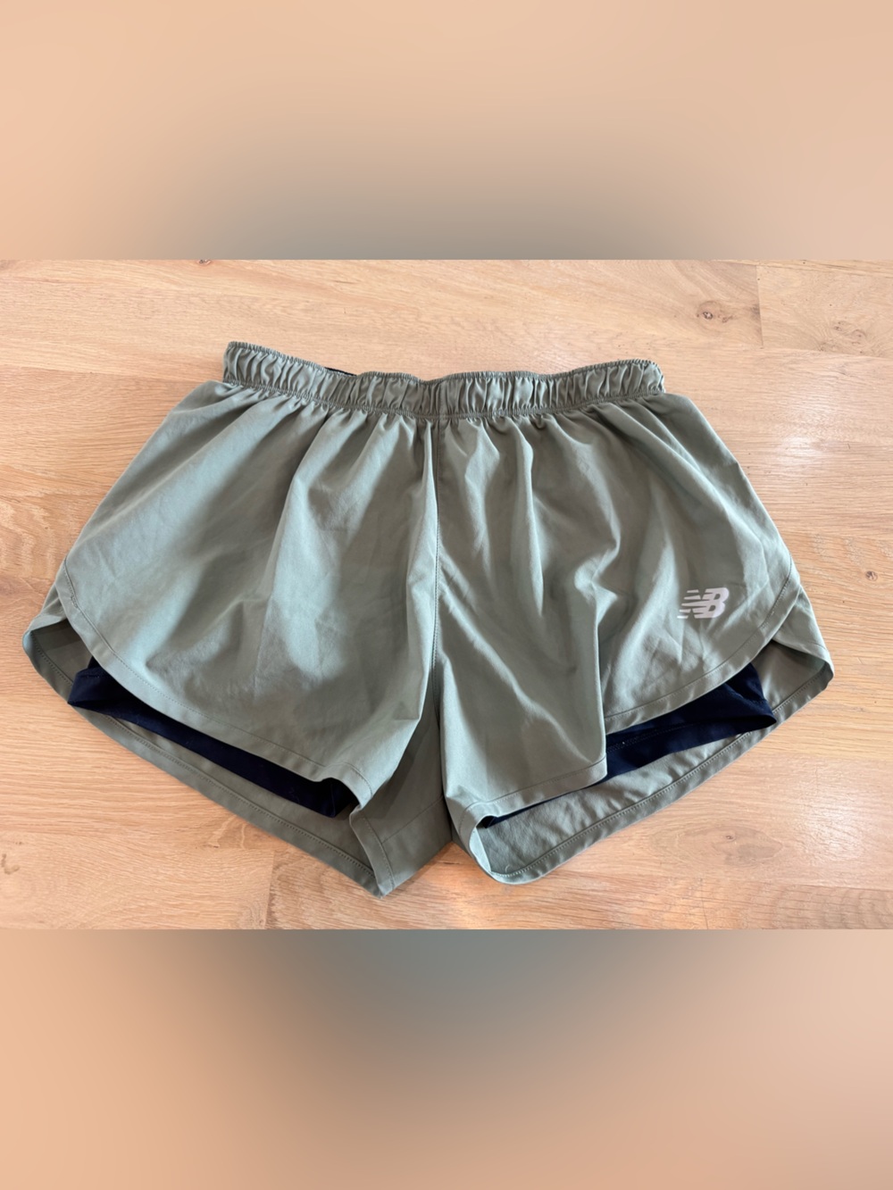 New Balance lined running shorts green womens MEASUREMENTS
